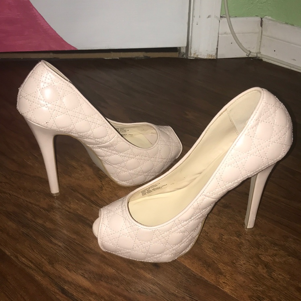 JustFab light pink pumps